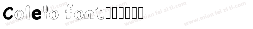 Coleyo font字体转换